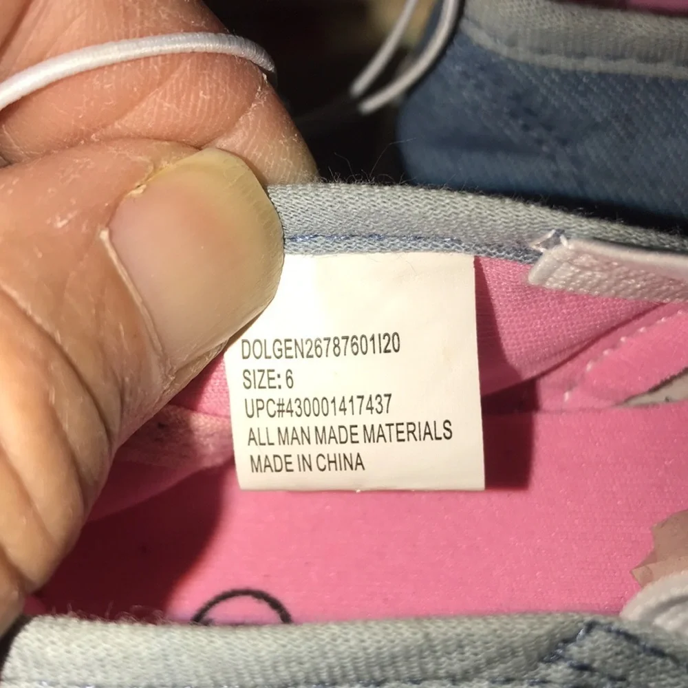 NWOT Girl’s Rainbow Canvas Slip-Ons